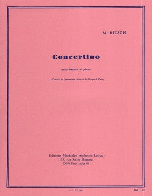 Bitsch, Marcel - Concertino for Bassoon and Piano