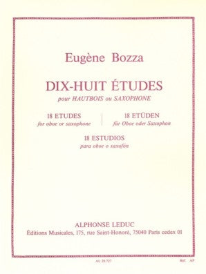 Bozza, Eugene - 18 Etudes for Oboe or Saxophone
