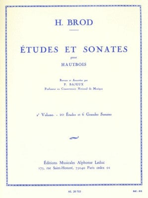 Brod, Henri - Etudes and Sonatas Vol. 2 for Oboe