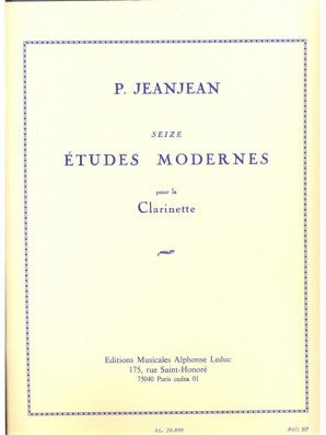 Jeanjean, Paul - 16 Modern Etudes For Clarinet