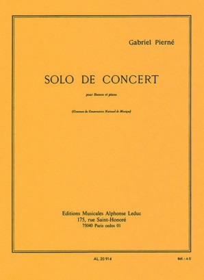 Pierne, Gabriel - Solo De Concert Bassoon