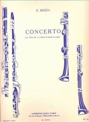 Bozza, E - Concerto for Clarinet and Chamber Orchestra or Piano