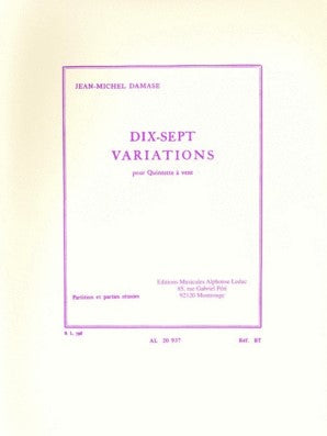 Damase, Jean-Michael - 17 Variations for Wind Quintet