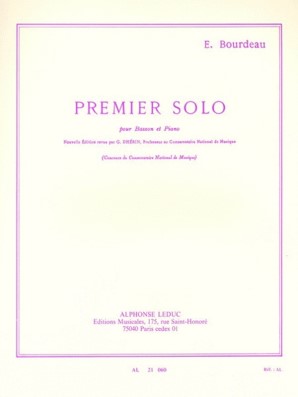 Bourdeau, Eugene - Premier Solo For Bassoon