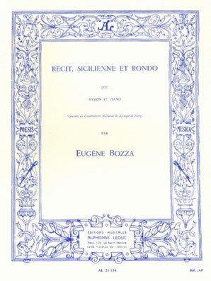 Bozza, Eugene - Recit Sicilienne and Rondo