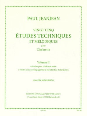 Jeanjean, Paul - 25 Technical and Melodic Etudes Vol. 2