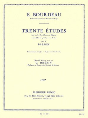 Bourdeau, Eugene - 30 Etudes for Solo Bassoon