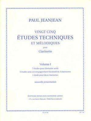 Jeanjean, Paul - 25 Etudes Techniques et Melodiques Vol. 1