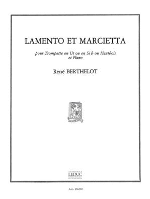 Berthelot, Rene - Lamento et Marcietta for Trumpet or Oboe and Piano