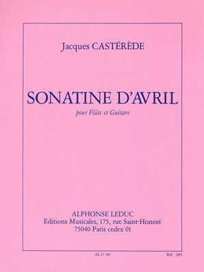 Casterede, Jacques  -  D'Avril for flute and guitar