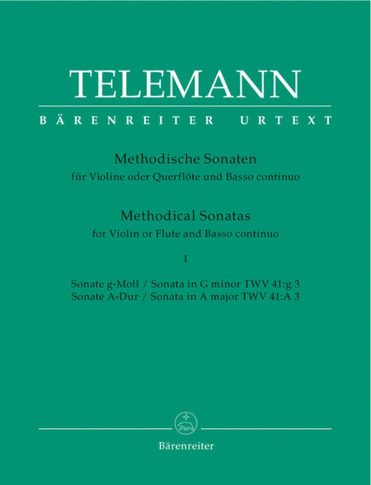 Telemann - Methodical Sonatas for Flute or Violin and Basso continuo Vol 1 (Barenreiter)