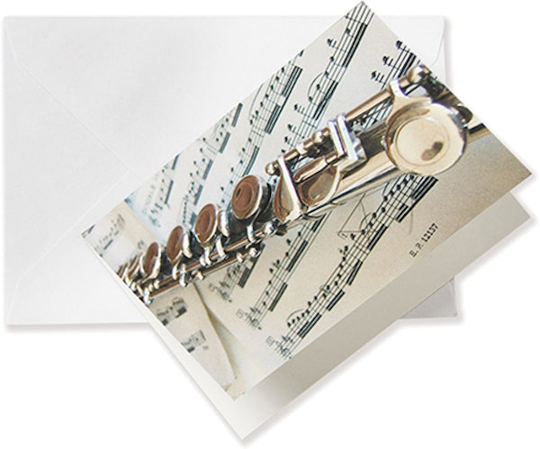 Greeting card Flute/Sheet music A6