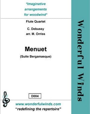 Debussy/Orriss Menuet from Suite Bergamasque for 4 flutes (WW)
