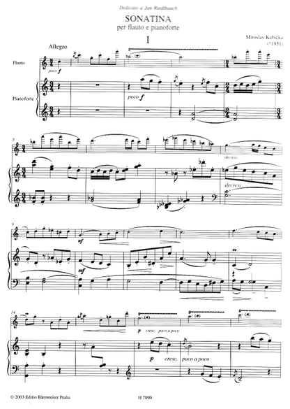 Kubicka Sonatina for Flute and Piano