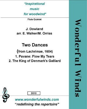 Dowland, J. Two Dances From Lachrimae, 1604 for flute quintet