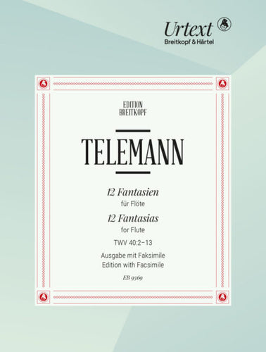 Telemann - 12 Fantasias TWV 40:2-13 with Facsimile edited by Barthold Kuijken