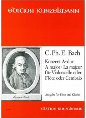 Bach, Carl Philipp Emanuel - Konzert für Violoncello - Ausgabe für Flöte und Klavier in A-Dur