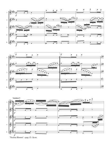 Schubert, Franz - Trockne Blumen for Flute Quintet