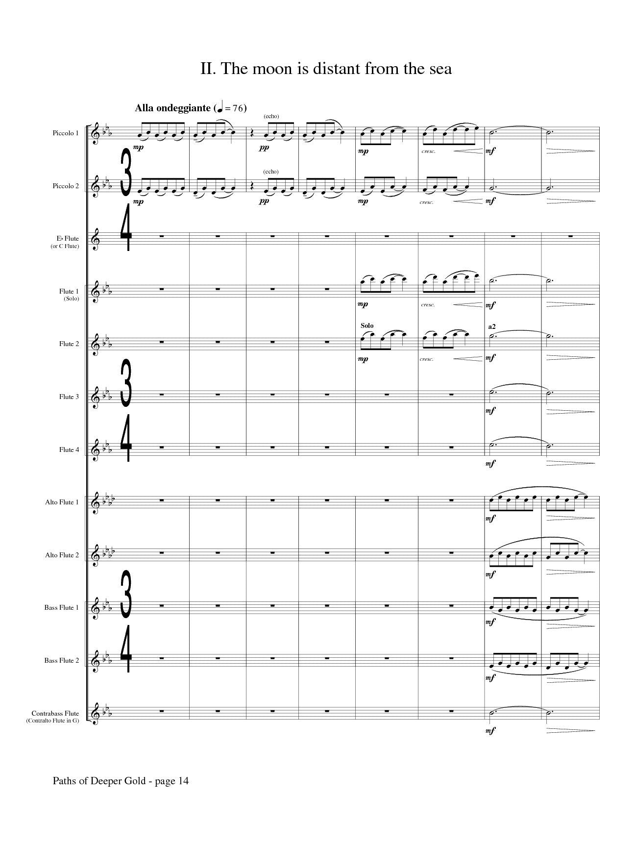 Molnar-Suhajda, Alexandra -Paths of Deeper Gold for Flute Choir