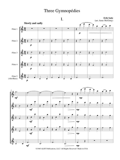 Satie, Erik -  Three Gymnopedies for Flute Choir