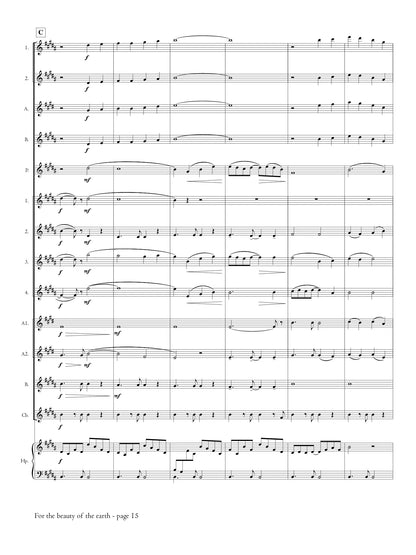 Rutter (arr. Johnston) - For the Beauty of the Earth for Flute Choir -