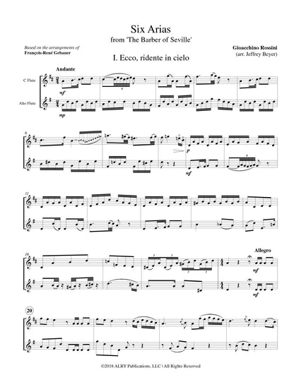 Rossini - Six Arias from The Barber of Seville for C Flute and Alto Fl