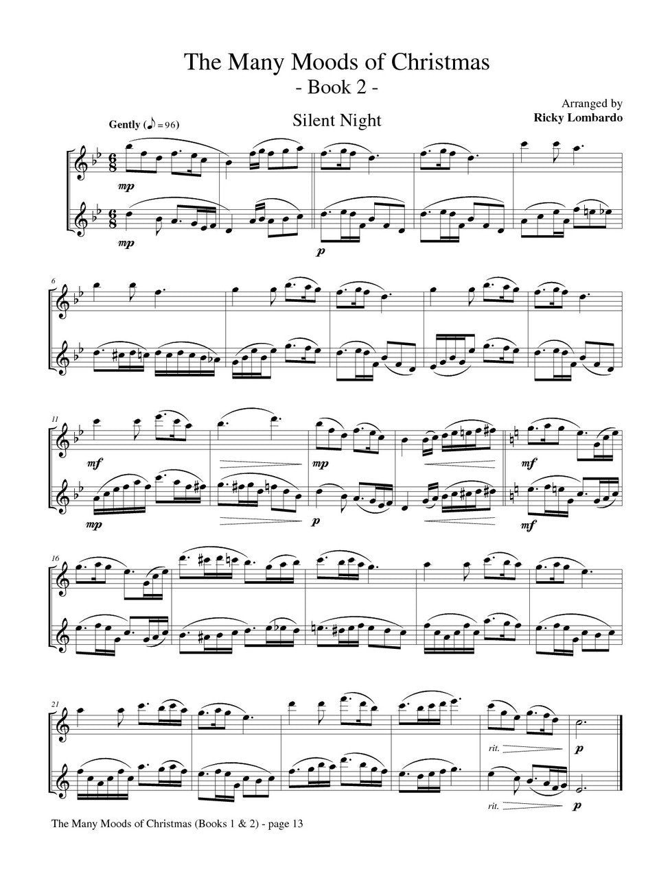 Lombardo - The Many Moods of Christmas, Books 1 & 2 (Flute)