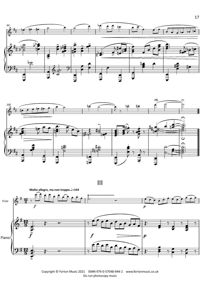 Morello , Nicola - Sonata for flute and piano