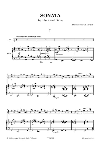 Vande Ginste - Sonata for Flute and Piano