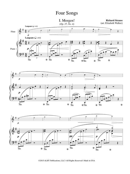Strauss (arr. Walker) - Four Songs (Flute and Piano)