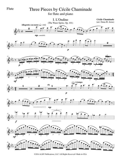 Chaminade (arr. Joras) - Three Pieces for Flute and Piano