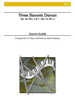 Dvorak (arr. Nishimura) - Three Slavonic Dances - 4 C flutes and piano