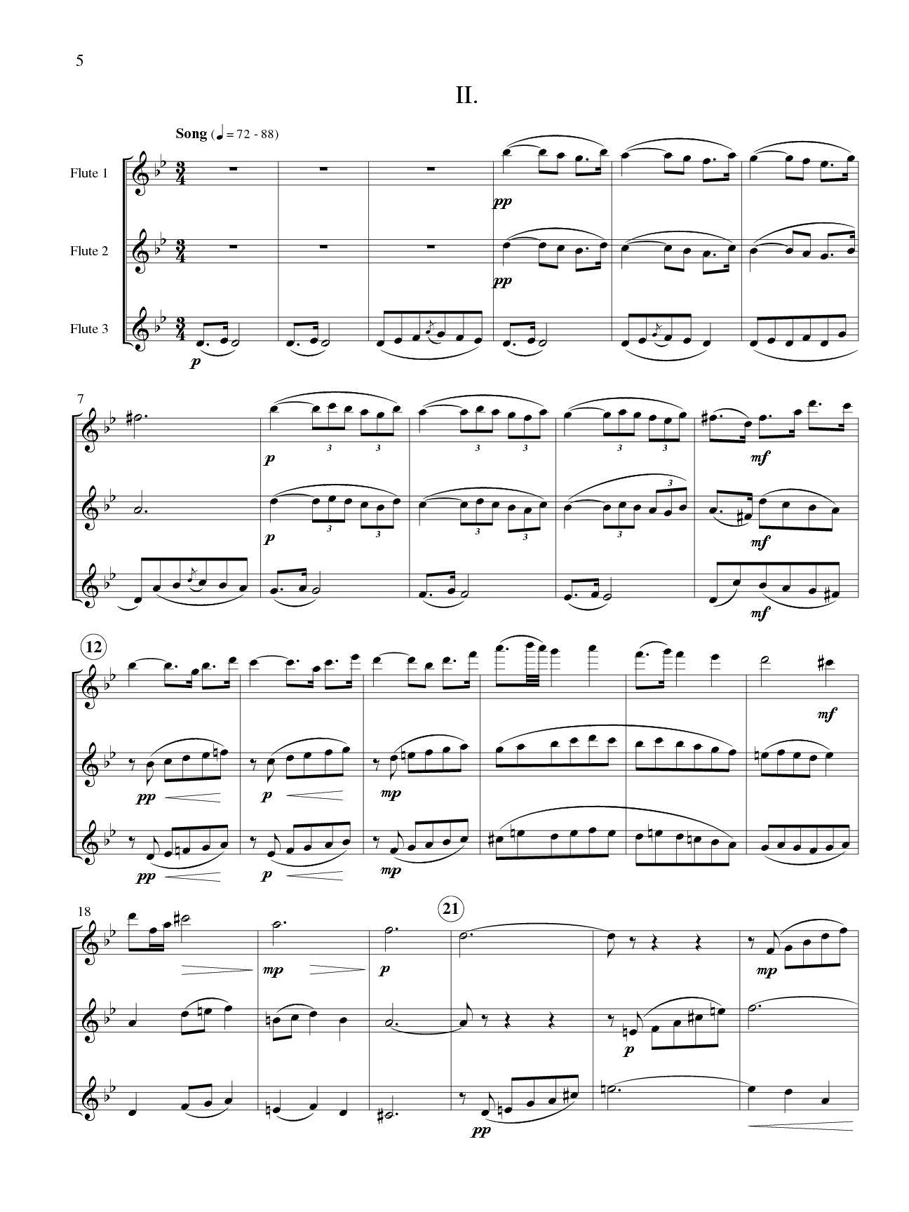 La Montaine, John - Trio Sonata for 3 Flutes or 30 Flutes or 300 Flutes