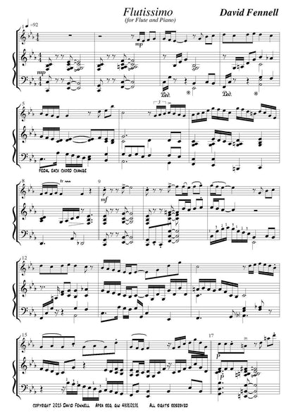 Fennell, D - Flutissimo For Flute & Piano (Bound Copy)