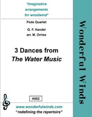 Handel: 3 Dances from The Water Music Suite for flute quartet