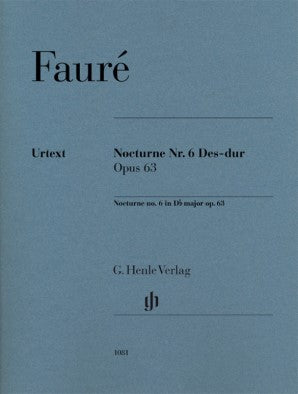 Faure Gabriel - Nocturne No 6 in Db Major Op 63 Piano