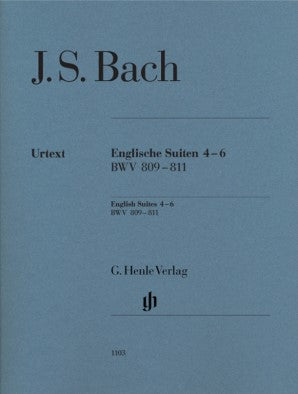 Bach, Johann Sebastian - English Suites 4-6 BWV 809-811 without fingering