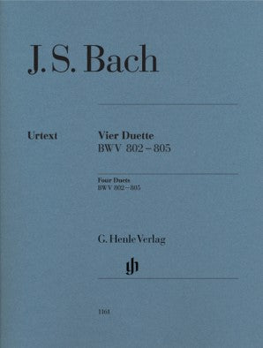 Bach, Johann Sebastian - Four Duets BWV 802-805 without fingering Piano