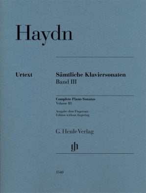 Haydn Joseph -Haydn Complete Piano Sonatas Volume 3 No Finger