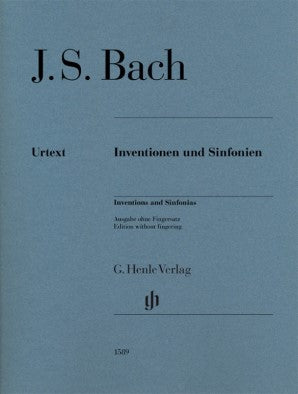 Bach, Johann Sebastian - Inventions and Sinfonias BWV 772-801 no fingering