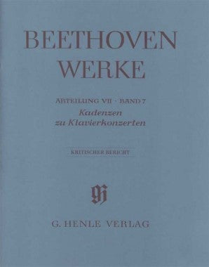 Beethoven, Ludwig van - Cadenzas in the Piano Concertos Full Score