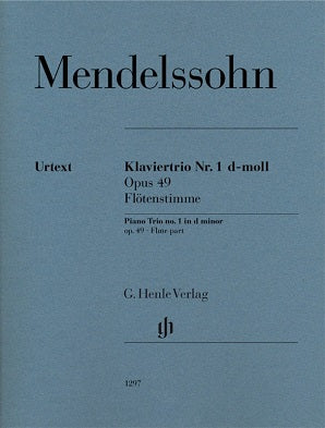 Mendelssohn ,Felix Bartholdy  - Piano Trio No. 1 D minor Op. 49 - Flute Part