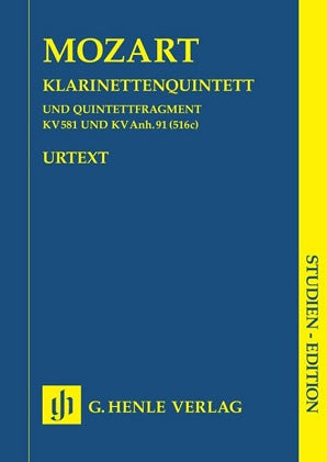 Mozart - Quintet K 581 in A for Clarinet and Strings - Study Score