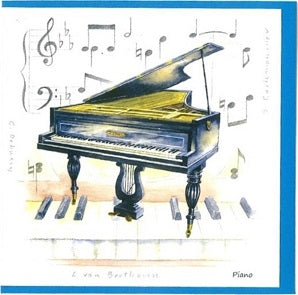 Notelets - Piano Design (Pack of 5)