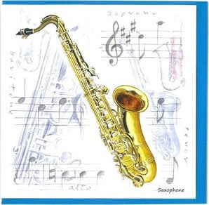 Notelets - Saxophone Design (Pack of 5)