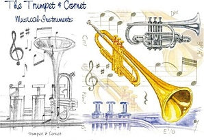 Greetings Card - Trumpet Design