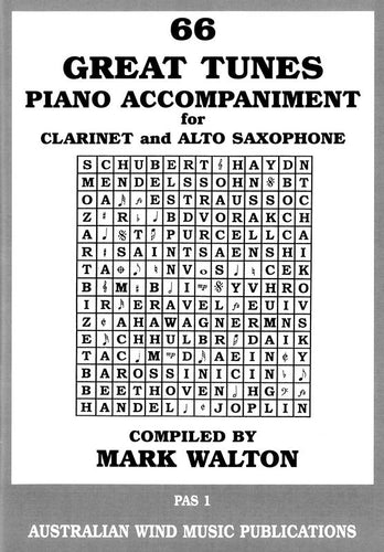 66 Great Tunes - Piano Accompaniment for Clarinet & Alto Sax