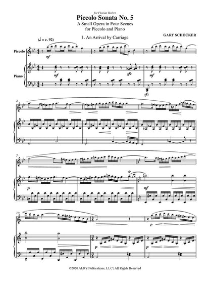 Schocker - Piccolo Sonata No. 5 for Piccolo and Piano