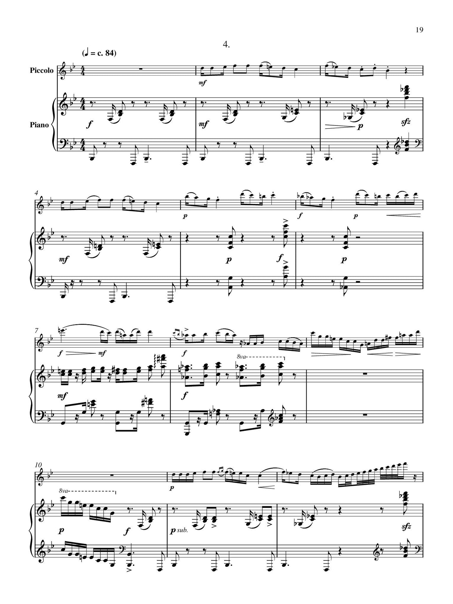 Schocker - Piccolo Sonata No. 6 for Piccolo and Piano