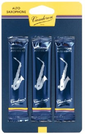 Vandoren Alto Saxophone  Reeds Card of 3